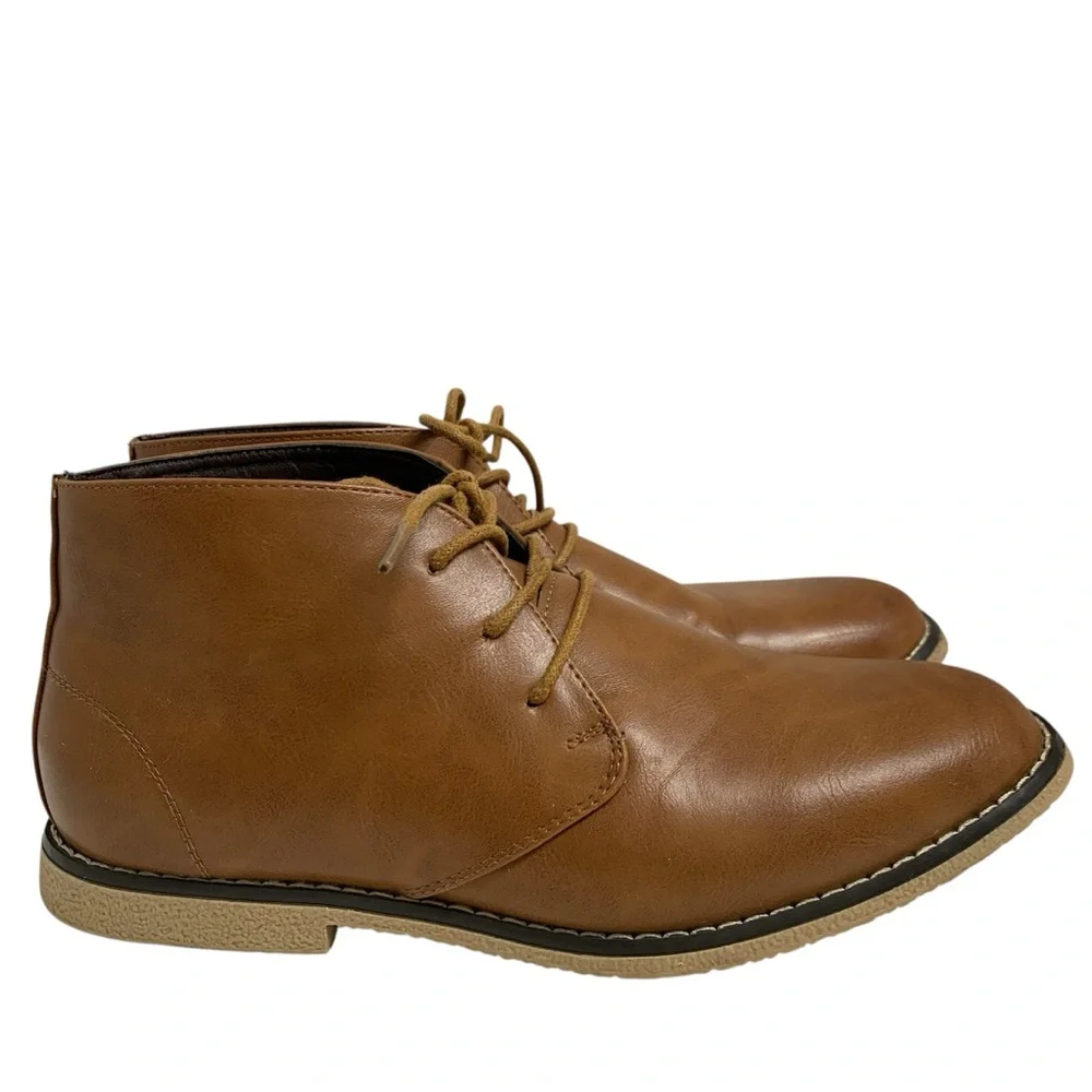London Fog Broadstreet Chukka Ankle Lace Up Tan Brown Boots Men’s Sz 10M Career